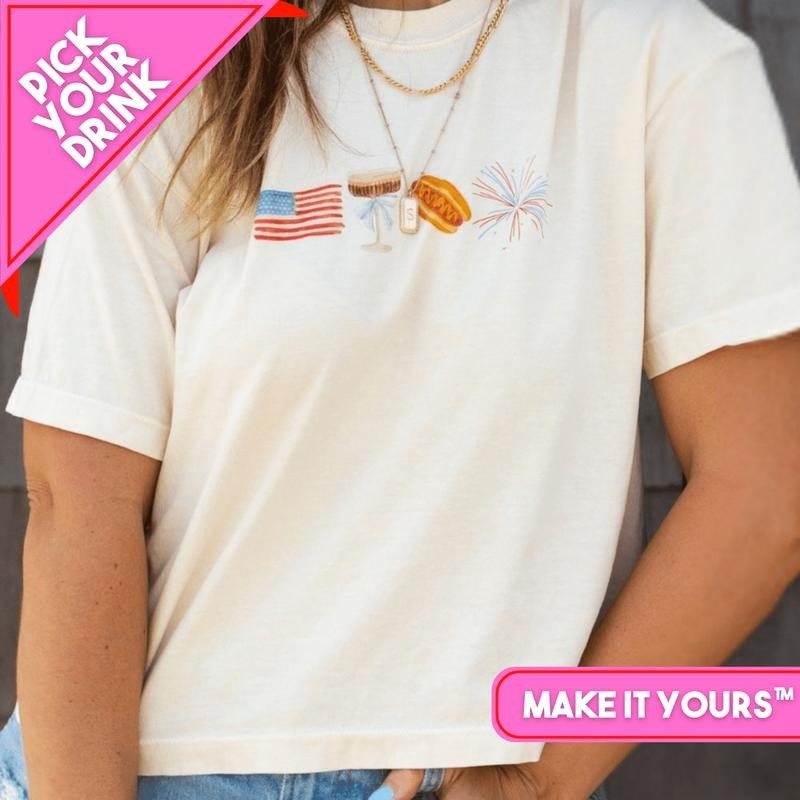Make It Yours 'All-American Cookout' Boxy Tee Hoodie, Sweatshirt | RetroVerseTees.com