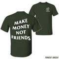 Make Money Not Friends T-shirt - Bold Motivational Design Unisex Casual Crew Neck 100% Cotton Short Sleeve Machine...