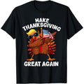 Make Thanksgiving Great Again Dabbing Turkey Trump American T-Shirt made in usa Hoodie, Sweatshirt | RetroVerseTees.com