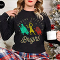 Making Spirits Bright Christmas Sweatshirt, Haunted Mansion Sweatshirt, Hitchhiking Ghosts Tee Hoodie | RetroVerseTees.com