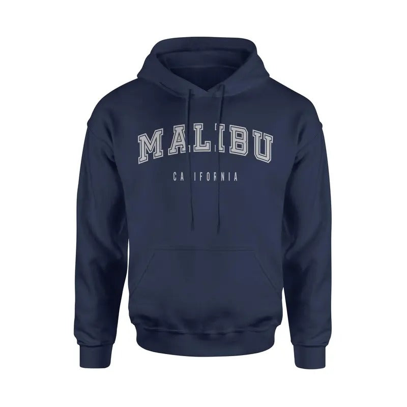 Malibu California Unisex Classic Hoodie Sweatshirt Cotton Fabric T-Shirts | RetroVerseTees.com