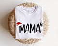 Mama 4 Christmas Shirt, Pregnancy Announcement Xmas T-shirt, Cute Mom Of Four Winter Holiday Tee, Xmas Mommy Gift Shirt,...