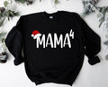 Mama 4 Christmas Sweatshirt, Pregnancy Announcement Xmas Hoodie, Cute Mom Of Four Winter Holiday Gift Sweater, Fourth...
