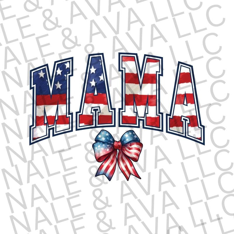 Mama American Flag DTF Transfer T-Shirts, Hoodie, Sweatshirt | RetroVerseTees.com