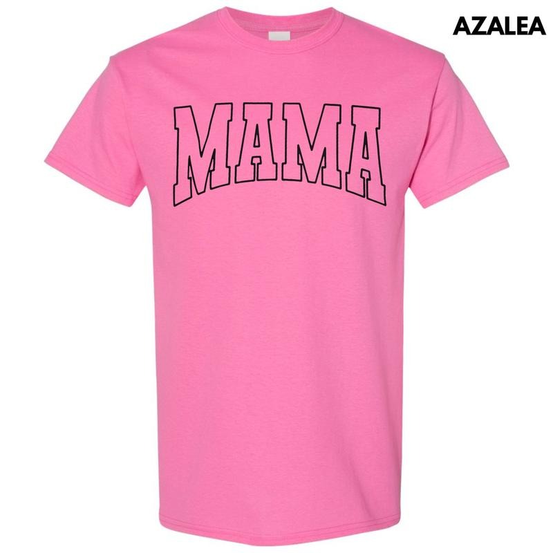 Mama Black Outline Puff Gildan Short Sleeve T-Shirt Hoodie, Sweatshirt | RetroVerseTees.com