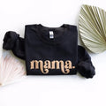 Mama Black Sweatshirt Puff Vinyl Cotton Outfit T-Shirts, Hoodie | RetroVerseTees.com