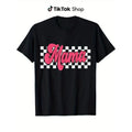 Mama Checkered Graphic T-Shirt