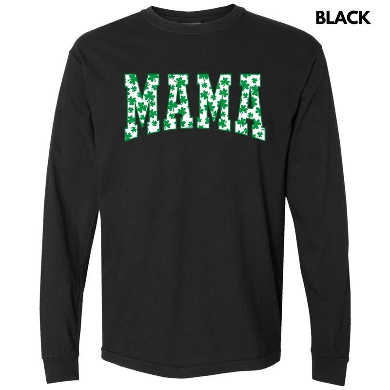 Mama Clovers Long Sleeve Comfort Colors T-Shirt 'NLB' Hoodie, Sweatshirt | RetroVerseTees.com