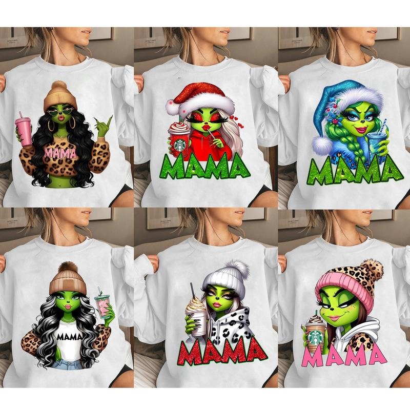 Mama Coffee Christmas Bundle Sweatshirt, Family Christmas Gift, Gift For Mom T-Shirts, Hoodie | RetroVerseTees.com