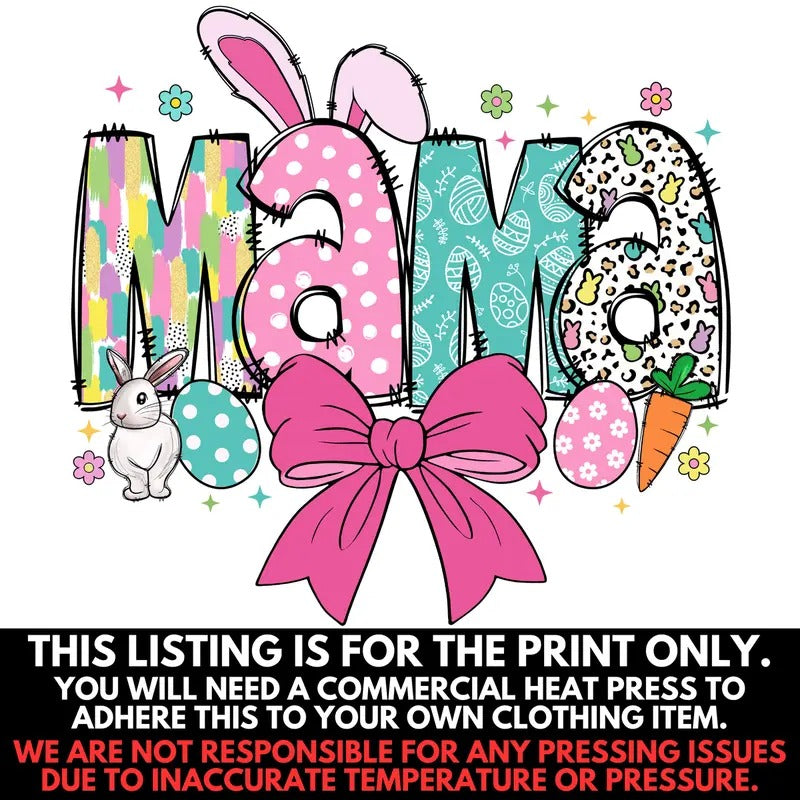 Mama Easter Coquette Print - PRINT ONLY 'NLB' T-Shirts, Hoodie, Sweatshirt | RetroVerseTees.com