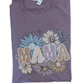 Mama Floral Distressed t-shirt - Womenswear casual unisex T-shirt  - funny graphic tees 