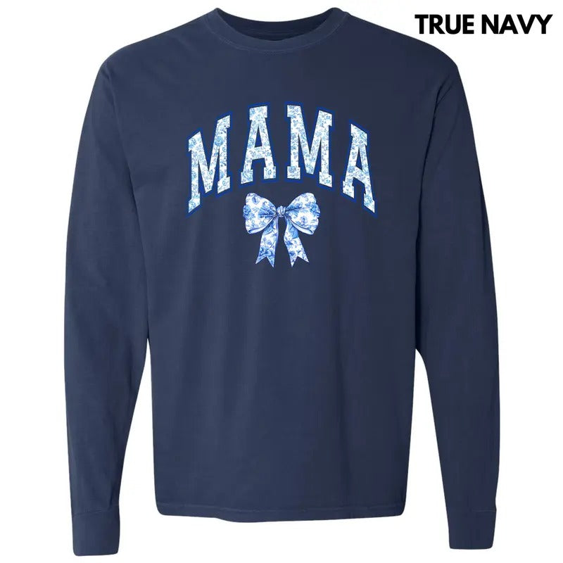 Mama Ginger Jar Florals Long Sleeve Comfort Colors T-Shirt 'NLB' Hoodie, Sweatshirt | RetroVerseTees.com
