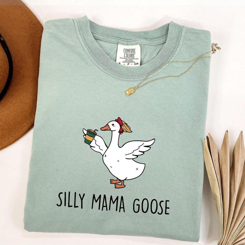 Mama Goose Shirt,Daddy Goose Shirt, Comfort Colors Pregnancy Shirt, Silly Goose Mom, Pregnancy Shirt, Baby Announcement...