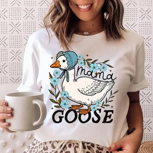 Mama Goose T-shirt, Gifts For Mom, Baby Announcement Sweatshirt, Mother's Day Hoodie | RetroVerseTees.com