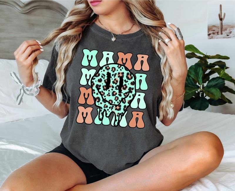 Mama Groovy style Tee Comfortable Cotton Hoodie, Sweatshirt | RetroVerseTees.com