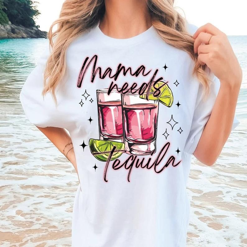 Mama Needs a Tequila Shirt Funny Sublimation Hoodie margarita T Shirt, adult humor Sweater, tequila T Shirt, Gift for...