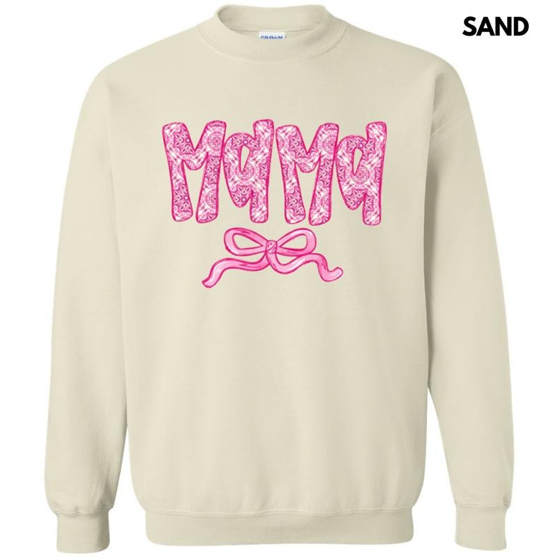 Mama Patterned Coquette Sweatshirt T-Shirts, Hoodie | RetroVerseTees.com