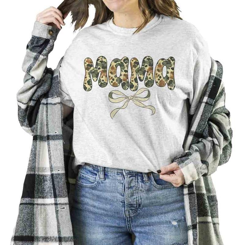 Mama Preppy Duck Camo Unisex T-shirt Sweatshirt Hoodie camouflage coquette Boho Cotton | RetroVerseTees.com