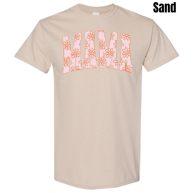 Mama Retro Flowers Gildan Short Sleeve T-Shirt Hoodie, Sweatshirt | RetroVerseTees.com