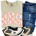 Mama Retro Flowers Gildan Sweatshirt -- SAND T-Shirts, Hoodie | RetroVerseTees.com
