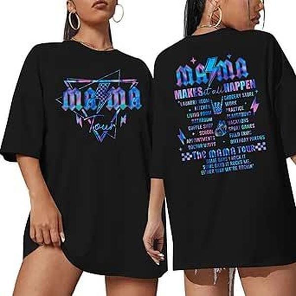 Mama Shirts Women Mama Tour Shirts Mom Life T-Shirt Hoodie, Sweatshirt | RetroVerseTees.com