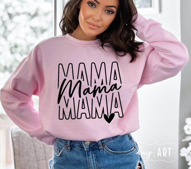 Mama Sweatshirt and T shirt Casual Fabric Hoodie | RetroVerseTees.com