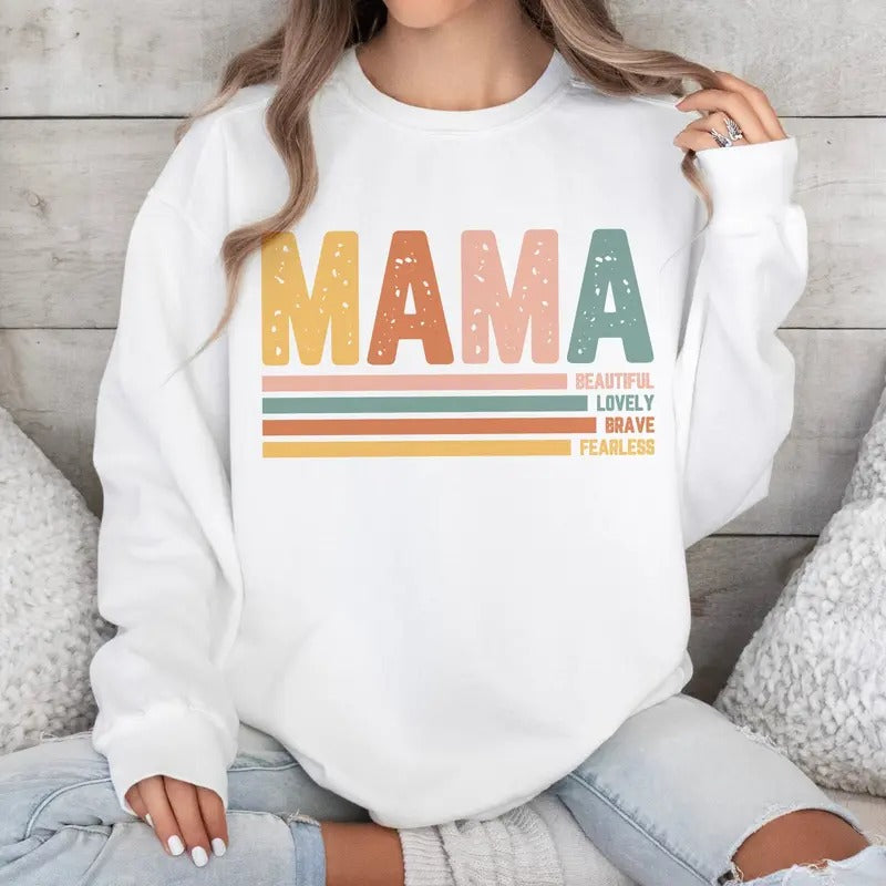 Mama Sweatshirt, Retro Mama Sweatshirt, Mothers Day Sweatshirt, Gift For Mom T-Shirts, Hoodie | RetroVerseTees.com