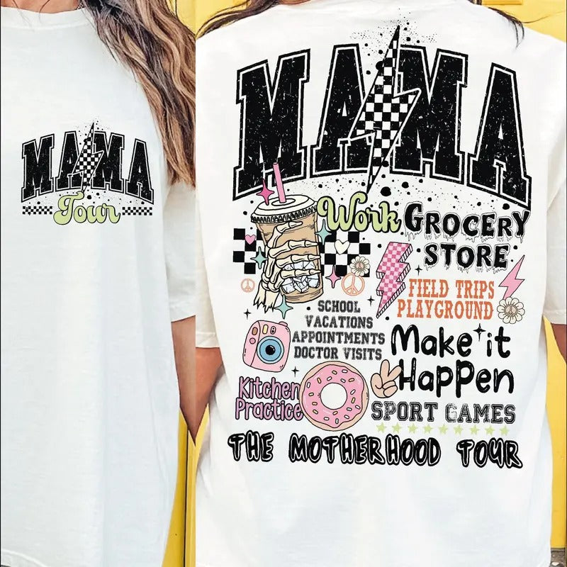 Mama Tour Shirt, Mother's day gift, Gift for mama Hoodie, Sweatshirt | RetroVerseTees.com