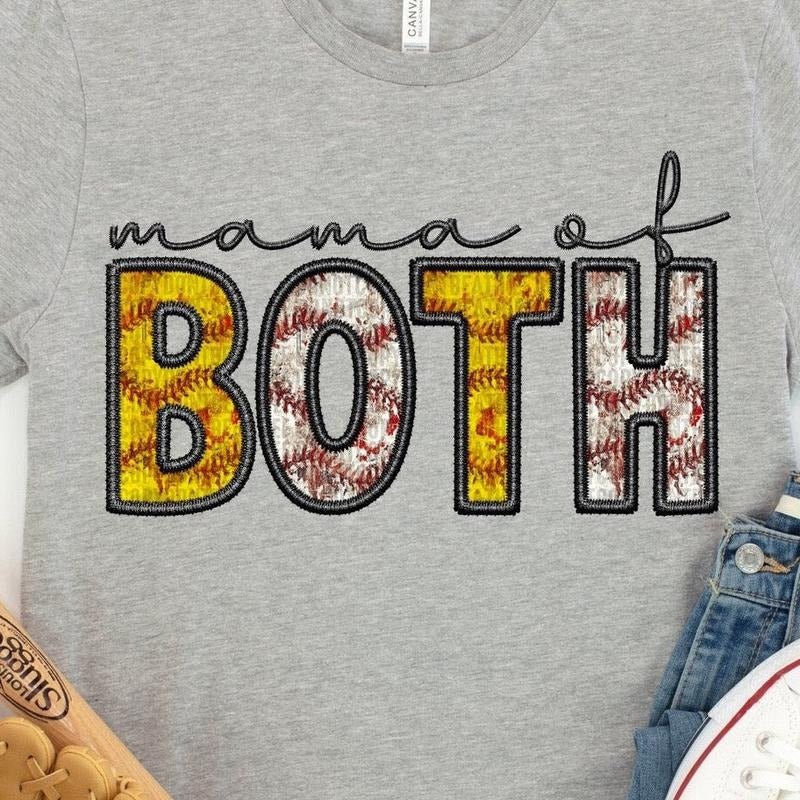 Mama of Both Faux Embroidery DTF Transfers - THIS IS NOT A SHIRT Hoodie, Sweatshirt | RetroVerseTees.com