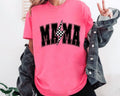 Mama with Checkered Lightning Bolt Casual Everyday T-Shirt. Perfect Mom Gift Hoodie, Sweatshirt | RetroVerseTees.com