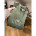 Mama with bow Embroidered Sweatshirt T-Shirts, Hoodie | RetroVerseTees.com