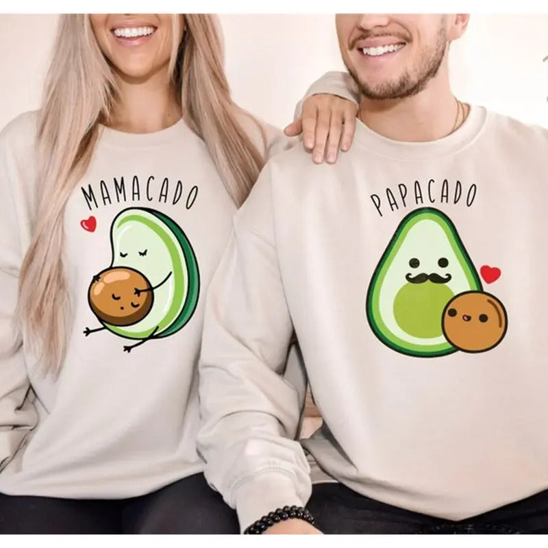Mamacado Papacado Sweatshirt, Mother's Day Gift, New Mom Gift, New Dad Sweatshirt, Pregnancy Sweatshirt, Pregnancy...