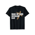 Man Of God Husband Dad  T-Shirt Pure Cotton Casual Street Style Crew Neck Short Sleeve T-Shirt Tops Trendy For Women For...