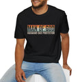Man of God Husband Dad Protector Christian Dad Father's Day T-Shirt Pure Cotton Casual Street Style Crew Neck Short...