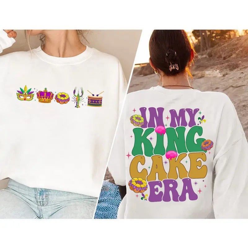 Mardi Gras Apparel: King Cake Era Shirt Fleur Breathing styles Lis Sweater & More! Perfect Parade Party Tee & Carnival...