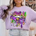 Mardi Gras Lips Comfort Colors Unisex Sweatshirt T-Shirts, Hoodie | RetroVerseTees.com