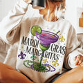 Mardi Gras Margaritas Tshirt Sweatshirt, Fat Tuesday Sweatshirt, Louisiana Gift, Drink Drunk Shirt, Unisex Sweater...