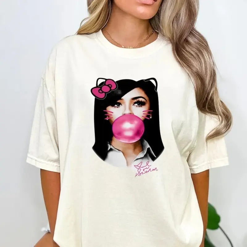 Mariah The Scientist Pink Kitty Bubble Gum Graphic T Shirt, Pink Pony Club T Shirt, Unisex Short Sleeve Tee Shirt, Casual...