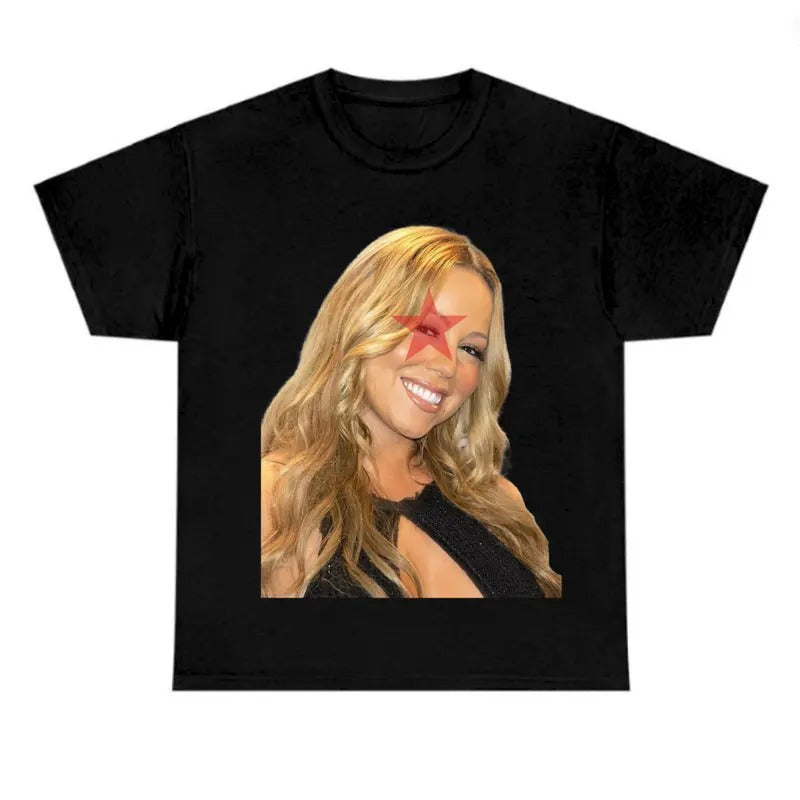 Mariahh Graphic Black T-Shirt, Careyyy Red Star Fans Shirt Hoodie, Sweatshirt | RetroVerseTees.com