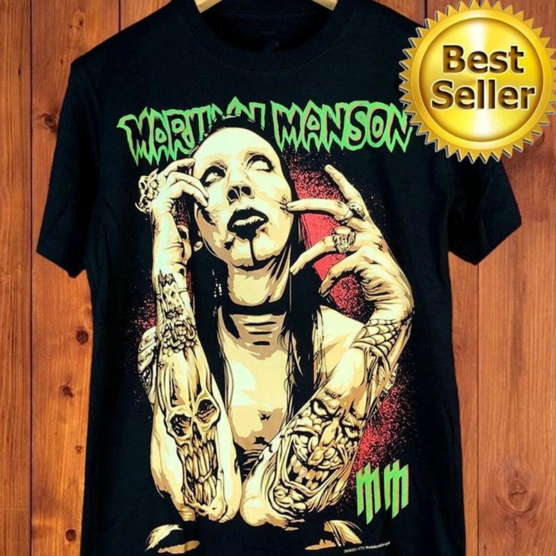 Marilyn Manson Tee, New Marilyn Manson T Shirt For Fans Hoodie, Sweatshirt | RetroVerseTees.com