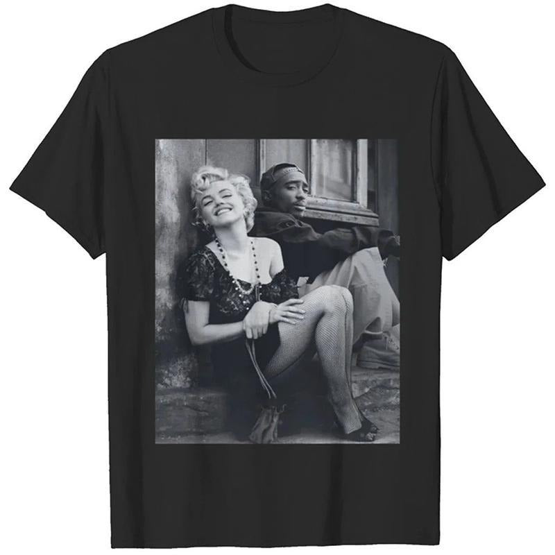Marilyn Monroe Gunpla brand 2Pac Cotton Unisex Tshirt Streetwear ivan cornejo merch graphic tees men gifts baggy...