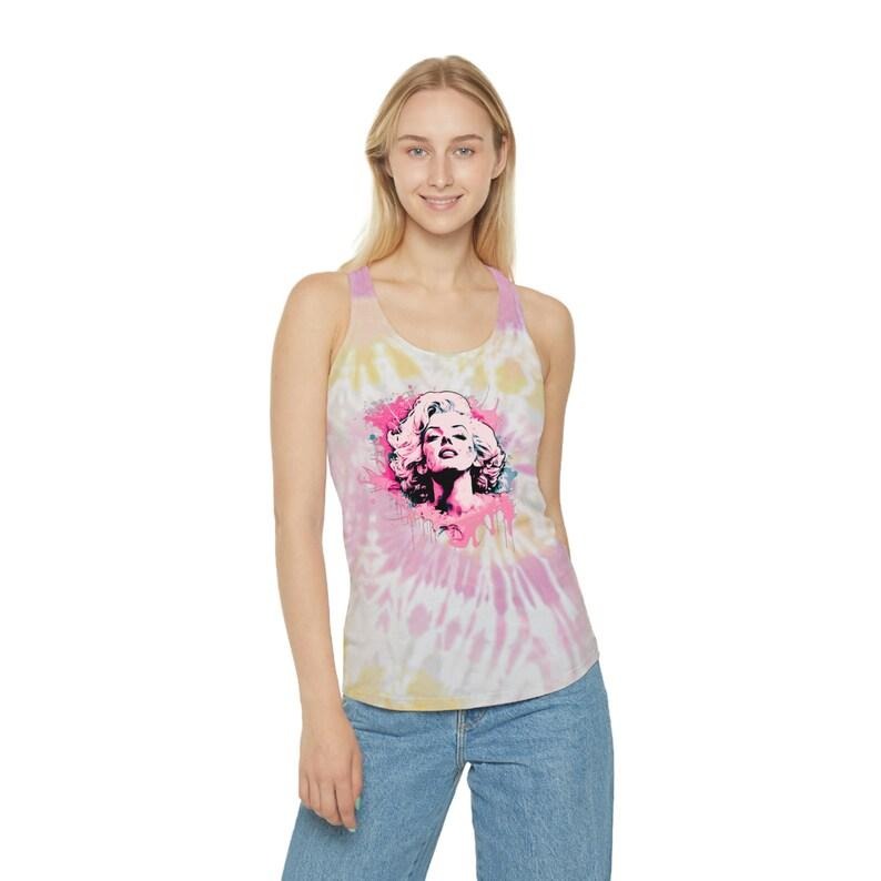 Marilyn Monroe Tie Dye Racerback Tank Top T-Shirts, Hoodie, Sweatshirt | RetroVerseTees.com