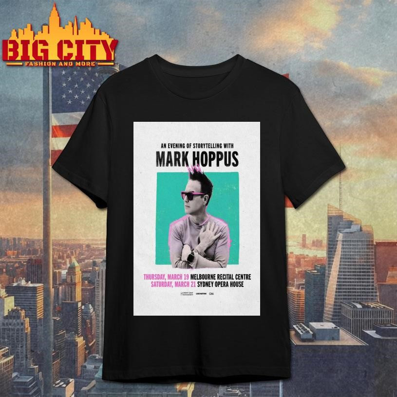 Mark Hoppus March 19 2026 Melbourne Recital Hall March 21 2026 Sydney Opera House Concert Hall Poster shirt