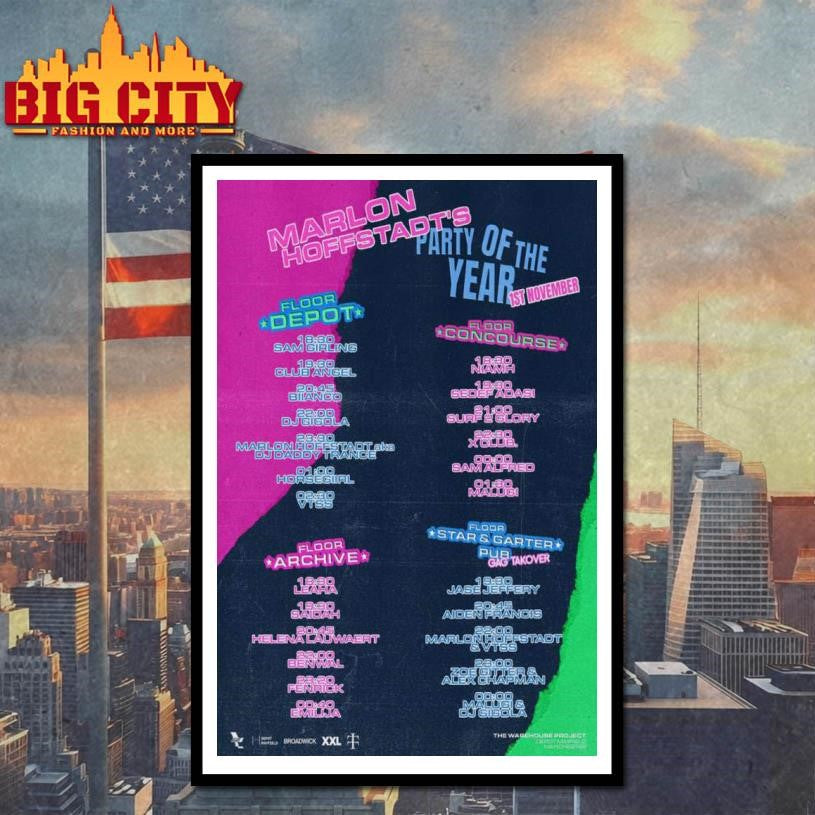 Marlon Hoffstadt Live DJ in Manchester UK Poster Shirt