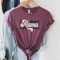 Maroon Checkered Mama Soft Graphic Tee Hoodie, Sweatshirt | RetroVerseTees.com