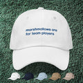 Marshmallows Are For Team Players Dad Cap | Severance-Inspired Embroidered Hat | Severance Quote Hat | Severance Gifts |...
