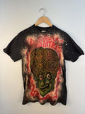 Martian Skull Classic Hand Printed T-Shirt Cotton Menswear Apparel Graphic Tees Streetwear Fabric Loose Fit Crewneck...