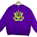 Masquerade Sequin Patch Gildan Sweatshirt -- PURPLE T-Shirts, Hoodie | RetroVerseTees.com