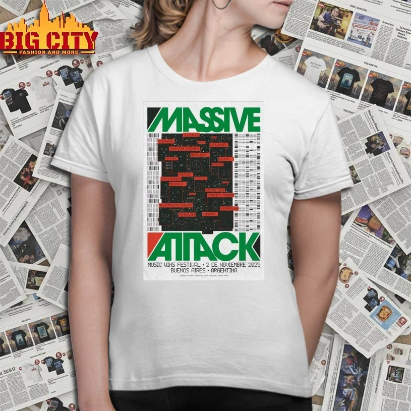 Massive Attack Nov 2 2025 2025 Music Wins Festival in Buenos Aires, Argentina Poster shirt