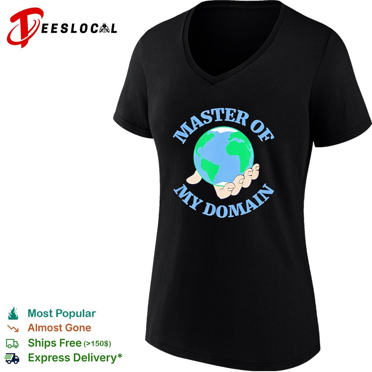 Master of My Domain Earth Hand World Inspirational shirt